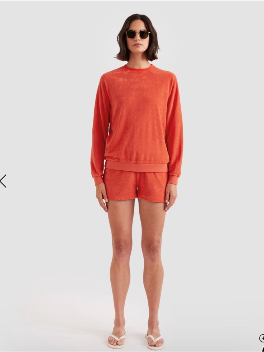 Kule -Casual Terry Top - Poppy Orange